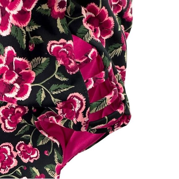 Moxi Blu Women's V-Neck Swimsuit Top With Strappy Criss-Cross Detailing Size XL - Picture 9 of 13